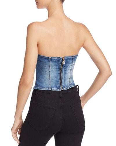 guess denim corset top