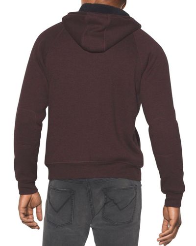 faux shearling hoodie mens
