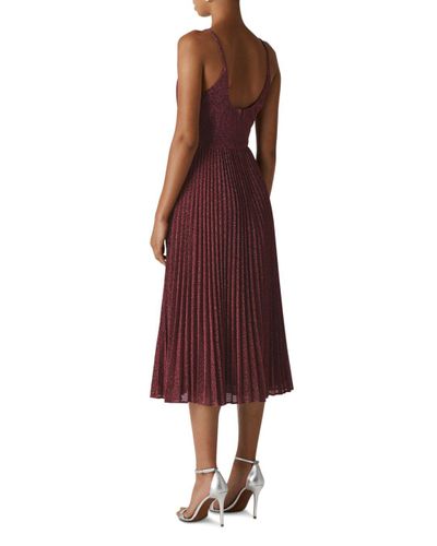 high neck rib midi dress