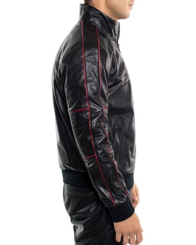 sean john leather bomber jacket