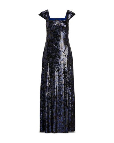 lauren ralph lauren embroidered sequin gown