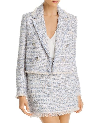 tweed fringe blazer