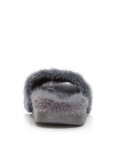 ferragamo fur slides