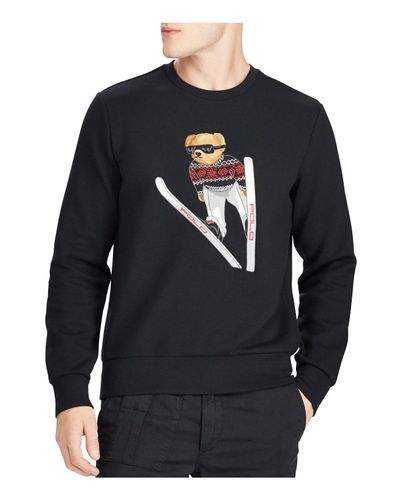 Polo Ralph Lauren Cotton Ski Bear Sweatshirt in Black for Men - Lyst