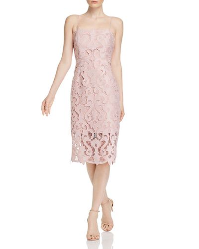bardot lace sheath dress
