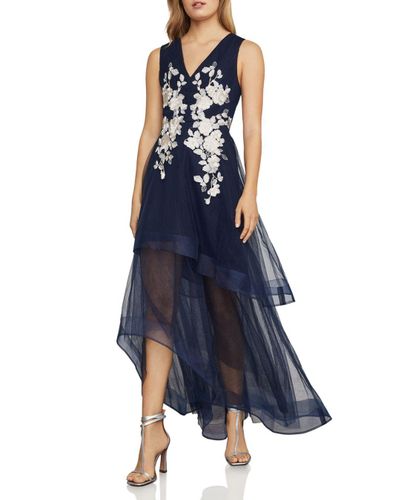 bcbg navy gown