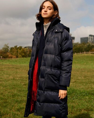 whistles hooded long puffer jacket
