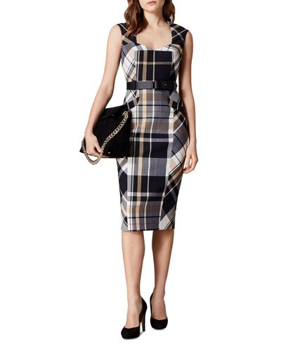 karen millen plaid dress