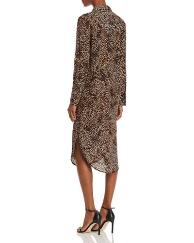 anine bing chelsea silk shirt dress
