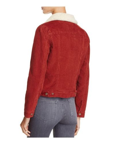 levis lined red jeans