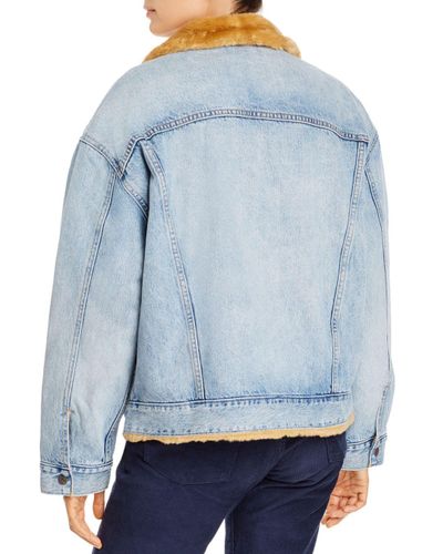 levi's faux fur denim jacket