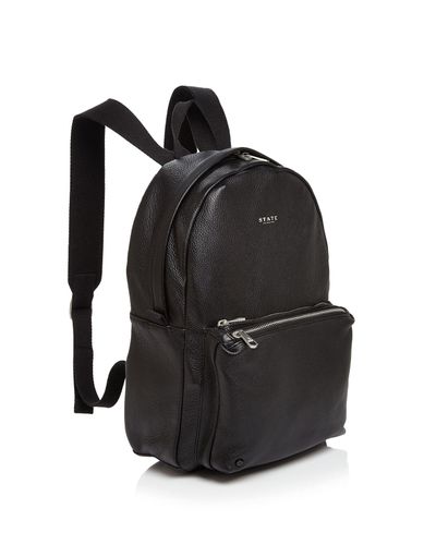 state leather backpack
