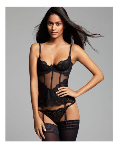 L'Agent by Agent Provocateur Lace Vanessa Bustier in Black - Lyst