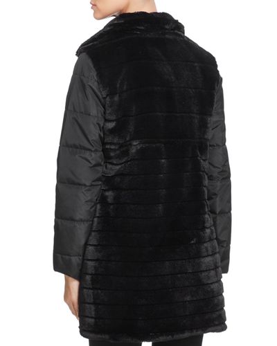 Via Spiga Reversible Faux Fur Coat In, Via Spiga Reversible Faux Fur Hooded Coat