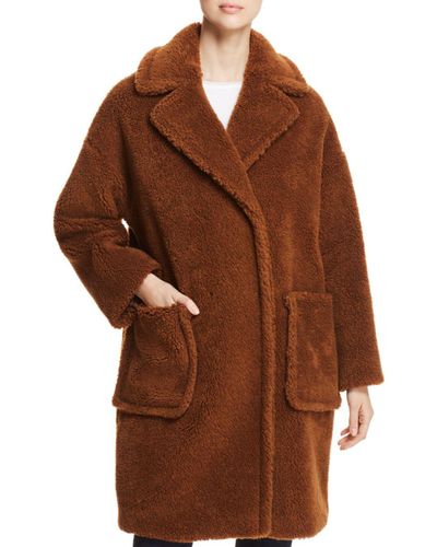 Weekend by Maxmara Reale Faux-fur Teddy Bear Coat in Caramel (Brown) - Lyst