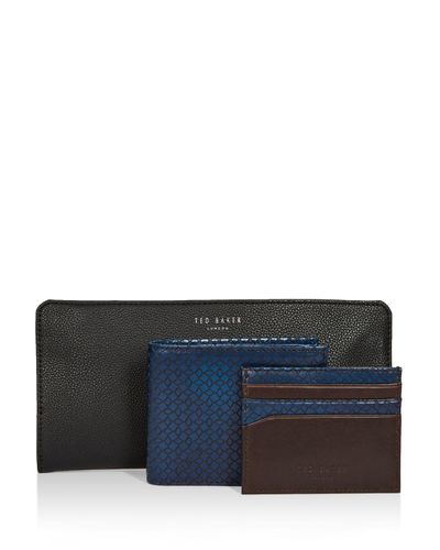 Ted Baker Leather Wallet And Cardholder Gift Set in Navy (Blue 