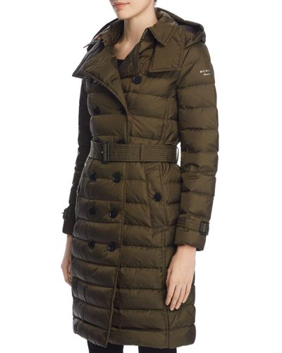 burberry double breasted puffer coat