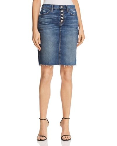 Hudson Jeans Denim Remi High-rise Pencil Skirt In Confession in Blue - Lyst