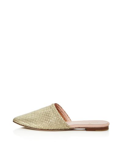 kate spade gold mules