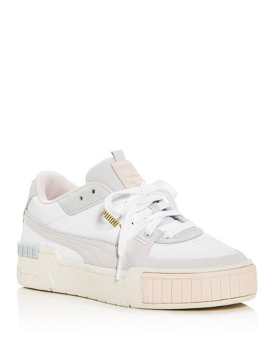 PUMA Leather Cali Sport Mix Shoes in White - Lyst