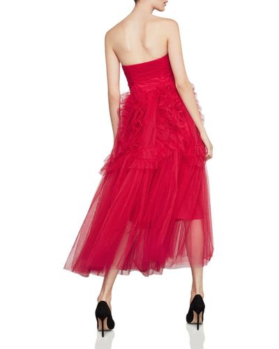 bcbg red gown