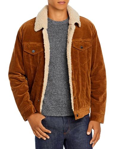Blank NYC Corduroy Sherpa Lined Regular Fit Trucker Jacket in Brown for ...