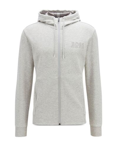 hugo boss saggy hoodie grey