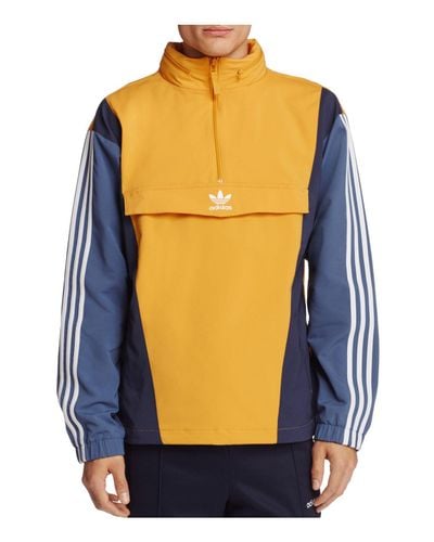 adidas Color Block Anorak in Blue/Yellow (Blue) for Men - Lyst