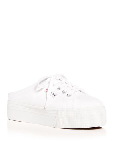 superga mules white