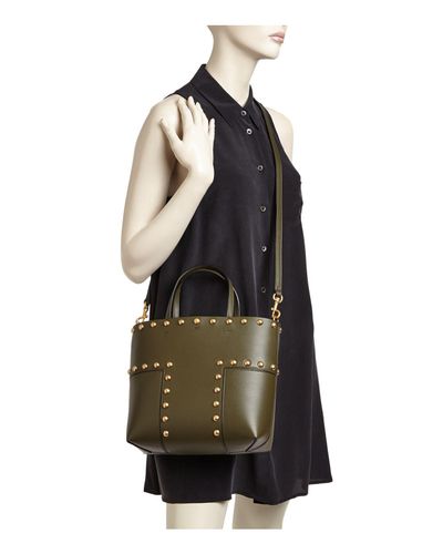 tory burch block t stud tote