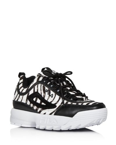 Fila Synthetic Women's Disruptor 2 Zebra Print Platform Sneakers in  Black/White (Black) - Lyst