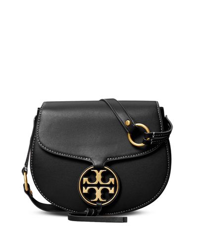 tory burch miller small leather saddle bag