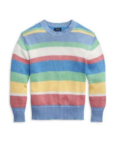 Ralph Lauren Cotton Polo Striped Sweater - Lyst