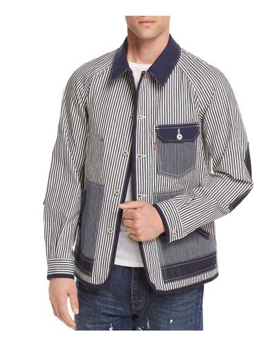 levi's striped denim jacket