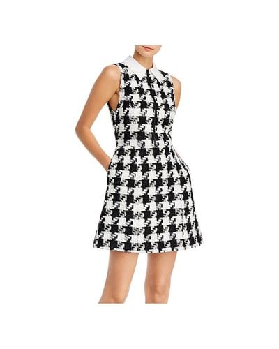 alice olivia houndstooth dress