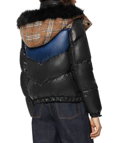 marc new york nadir faux fur trim hooded puffer coat