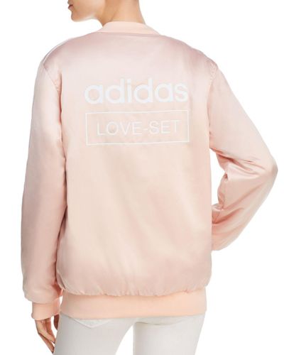 pink adidas jacket floral 