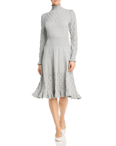 pointelle sweater dress