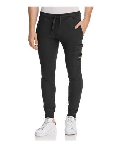 Stone Island Slim Fit Jogger Pants in Black for Men - Lyst