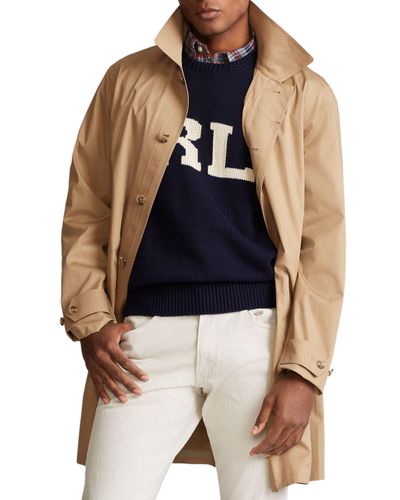 Polo Ralph Lauren Leather Twill Walking Coat for Men - Lyst