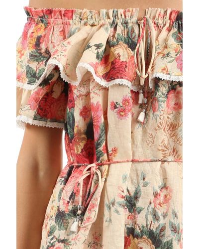 laelia frill tier short dress