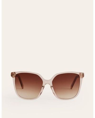 Boden Thin D Frame Sunglasses - Brown