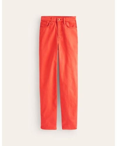 Boden Mid Rise Slim Leg Jeans - Red