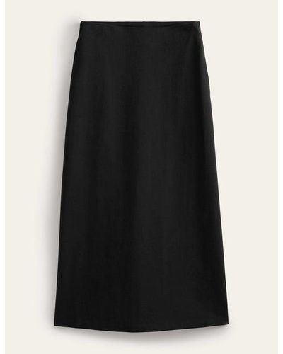 Boden Straight Jersey Midi Skirt - Black