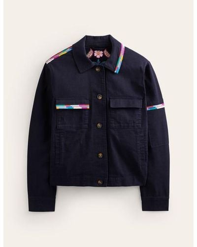 Boden Islington Embroidered Jacket - Blue