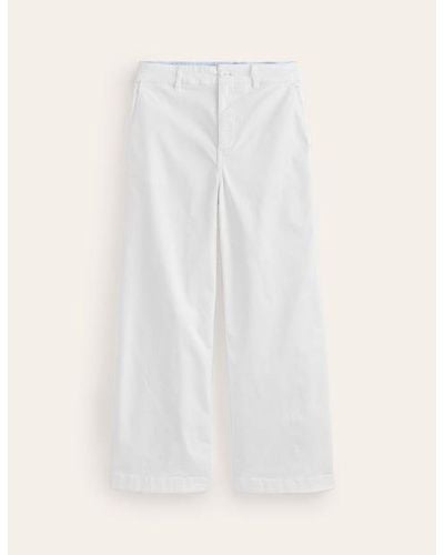 Boden Barnsbury Crop Chino Trousers - White