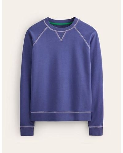 Boden Raglan-Sweatshirt Mit Waschung Damen - Blau