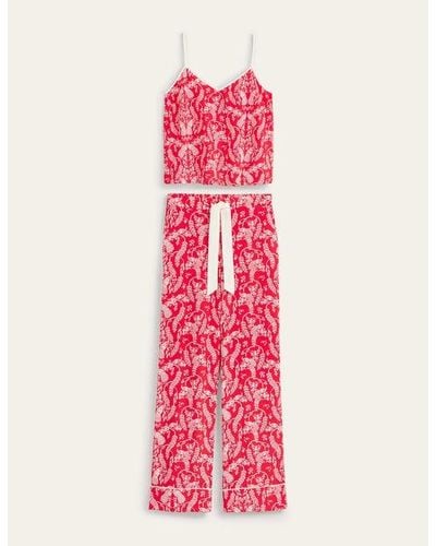 Boden Pyjama-Set Aus Seide Damen - Pink
