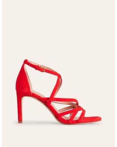Boden Multi Strap Heel Sandals - Red