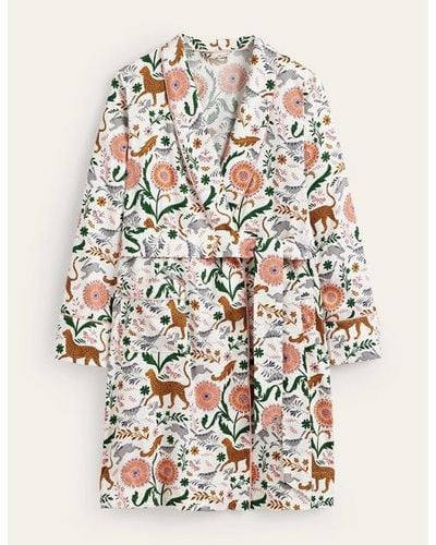 Boden Cotton-Sateen Dressing Gown - White